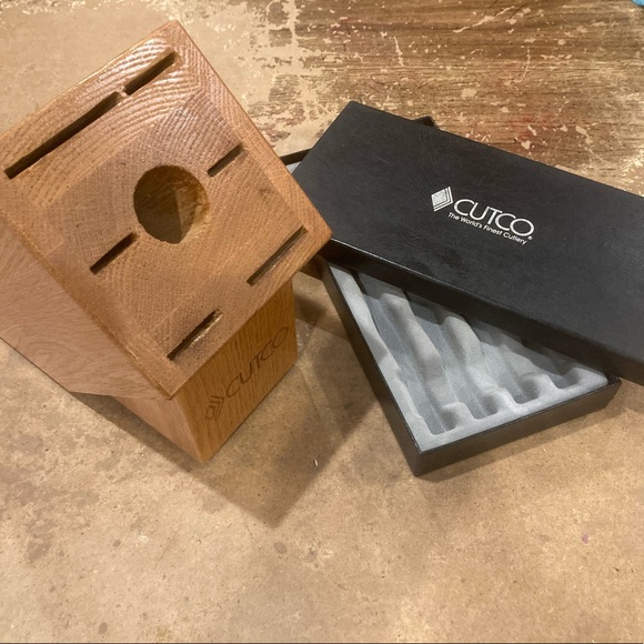 CUTCO knife block and table knife case. $100 OBO - Picture 1 of 8